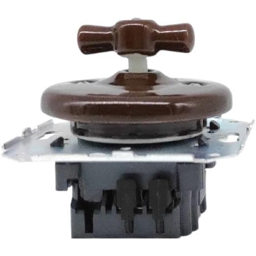 interruptor/conmutador de empotrar en pared, interruptor de porcelana marrón, interruptor sin marco