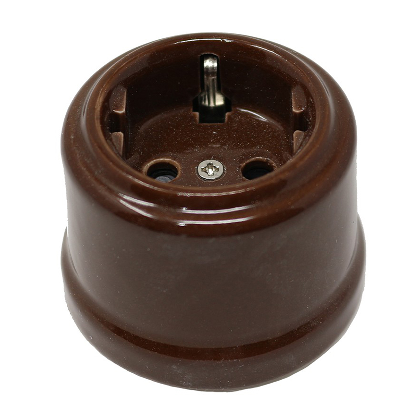 mecanismos eléctricosSerie Porcelana2902021-MA BASE SUPERFICIE PORCELANA MARRON