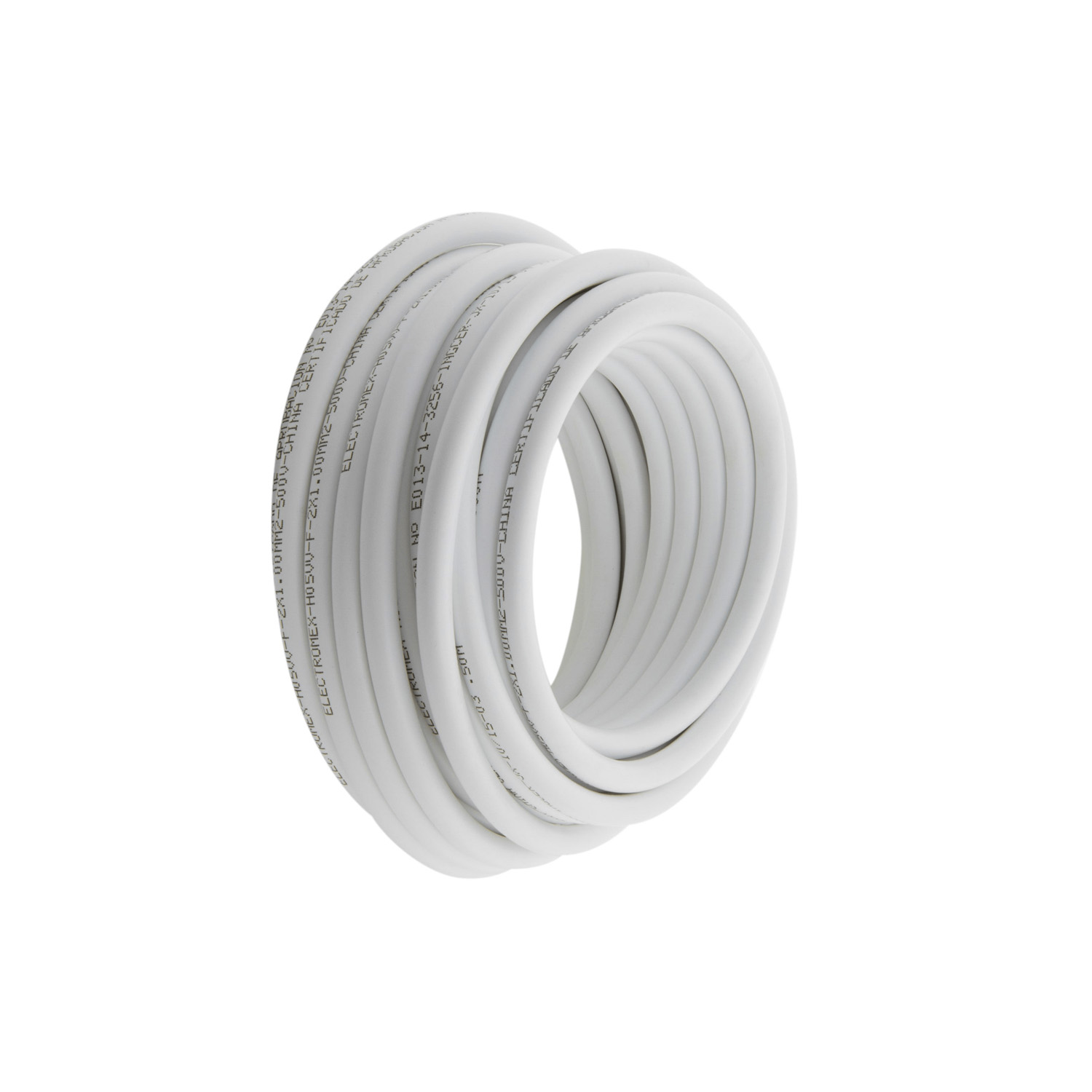 enrollador de manguera tubular 3x1,5mm blanca 10m: perfecto para riego y tareas jardineras, es resistente y flexible, asegurando un uso eficiente. Facilita el manejo y el almacenamiento.