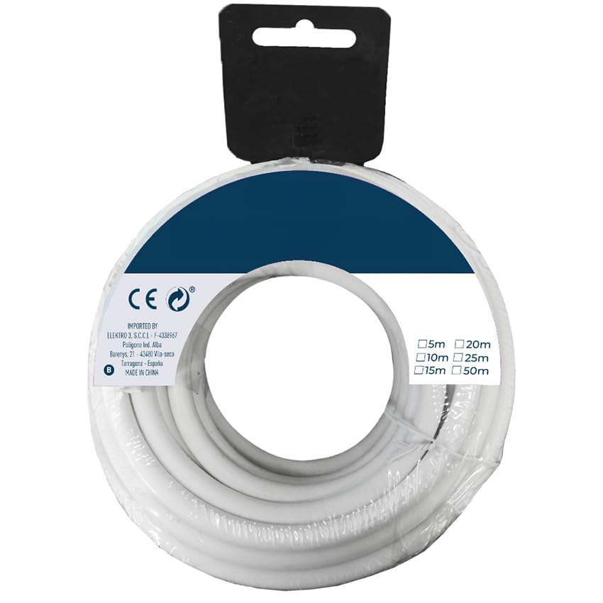 cARRETE MANGUERA TUBULAR 2x1mm BLANCA 20m: Ideal para aplicaciones de jardinería y uso doméstico, flexible y resistente, fácil manejo y almacenaje. Perfecta para riego y drenaje.