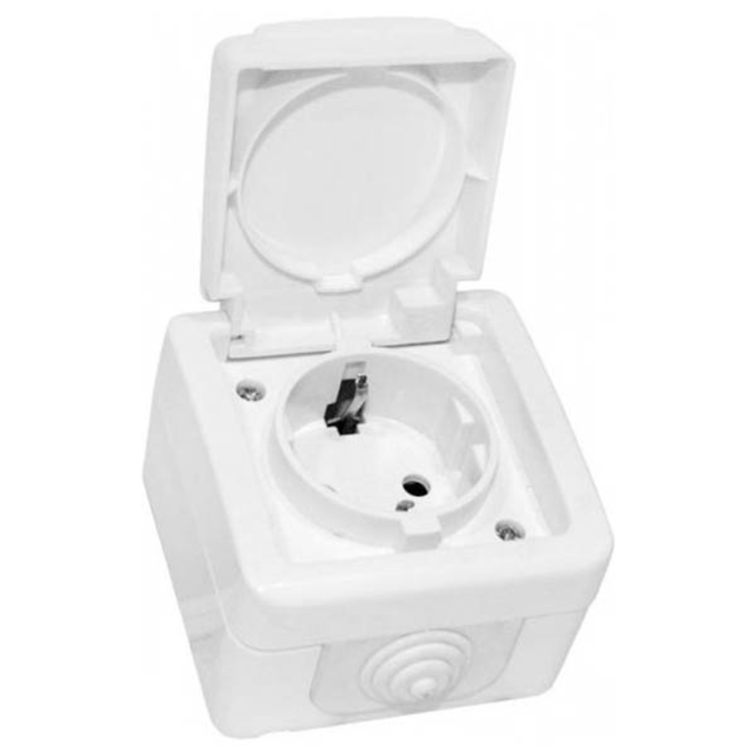 base de superficie, base exterior, IP54 250V 10A