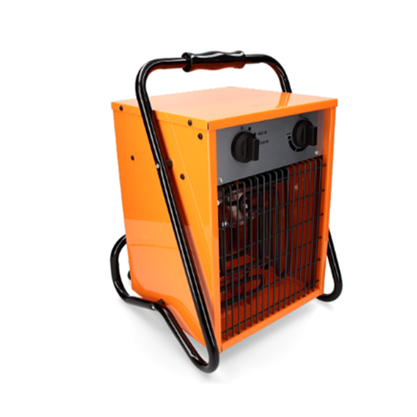 calefactor industrial, calefactor 3300w, calefactor naranja 220-240 v, con asa de transporte