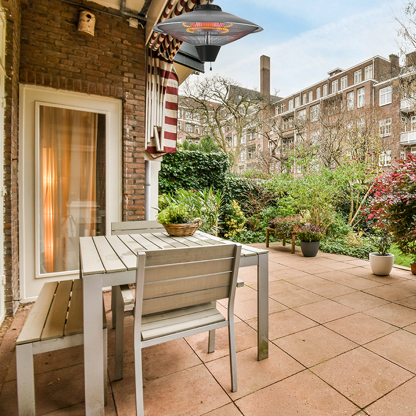 estufa de cuarzo de techo, estufa 2100w 3 niveles, estufa negra de techo