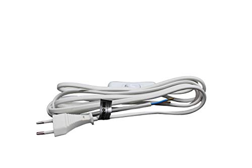 interruptor UNIPOLAR con conexión de 2 metros, 2A/250V, color blanco. Ideal para controlar la luz de manera fácil y segura en cualquier espacio. Calidad y diseño en un solo producto.
