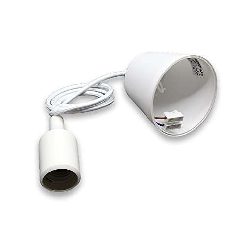  Portalámparas colgante de silicona E27 Blanco (Portalámparas de silicona)