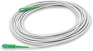  Cable Fibra ÓPTICA UniversalColor Blanco SC/ a SC/ monomodo simplex 9/125, Compatible con Orange, Movistar, Vodafone, Jazztel. (1 Metro)