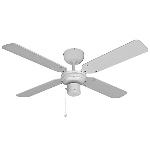 ventilador de techo modelo Báltico en elegante color blanco. Con una potencia de 50W y aspas de Ø102 cm, ofrece un rendimiento óptimo y estilo para cualquier espacio. Ideal para tu hogar.