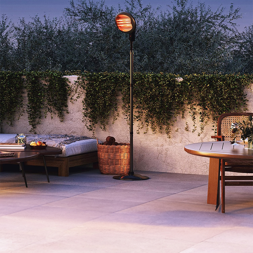 estufa exterior para terraza 650W/1300W/2000W, calefacción eficiente, ideal para calentar espacios exteriores y disfrutar en invierno.