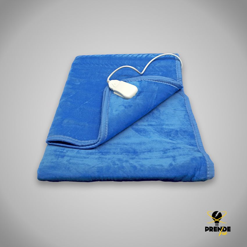 manta eléctrica individual 150 x 80 cm, 1 mando (60W), ideal para calentar y relajar durante el descanso.