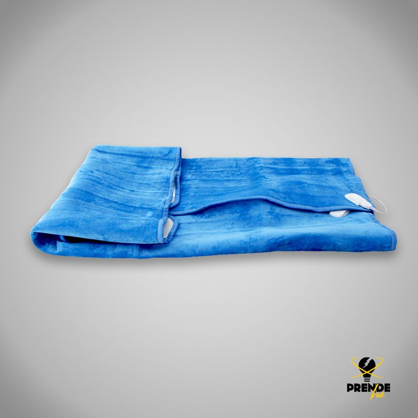 manta eléctrica individual 150 x 80 cm, 1 mando (60W), ideal para calentar y relajar durante el descanso.