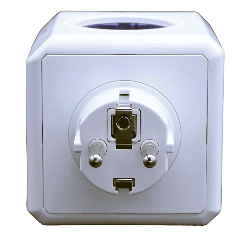 1202 LADRON POWER CUBE + 2 USB AZUL