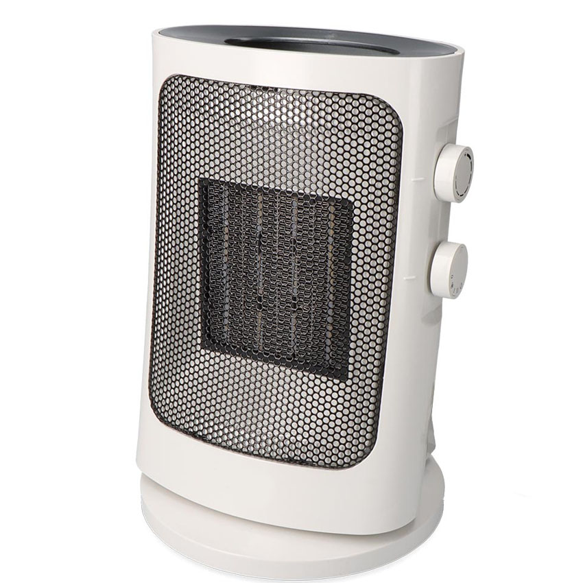 calefactor gris eléctrico vertical de bajo consumo 1500W, oscilante, termostato ajustable. Sistema antivuelco calefactor baño, habitaciones y oficinas