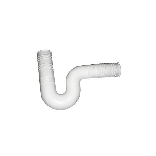 sifón flexible de goma abierto Ø35x35mm, ideal para drenar líquidos y conectar tuberías en instalaciones sanitarias.