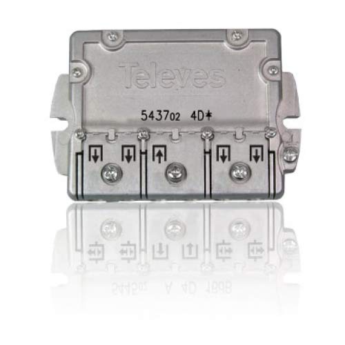 repartidor de señal 4 salidas, soporte ICT, ideal para distribución de TV y mejora de señal en instalaciones.