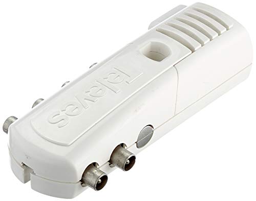 amplificador MATV para vivienda, 1E-4S+TV, mejora la señal de televisión y optimiza la recepción en múltiples dispositivos.