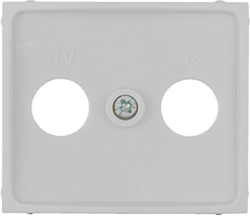 tapa para toma de señal TV/R color blanco, serie Europa. Ideal para instalaciones eléctricas y conexiones de señal.