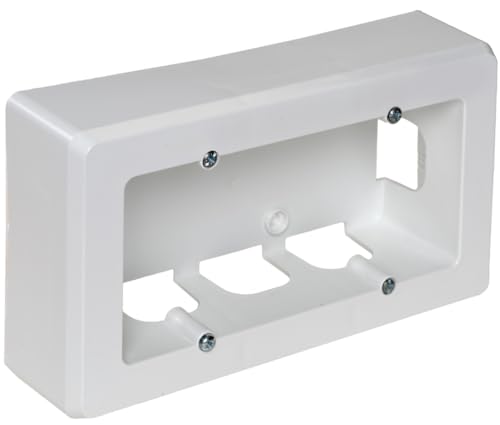 zócalo 2 elementos blanco, dimensiones 165x96x43mm, ideal para acabados en instalaciones eléctricas y decorativas.