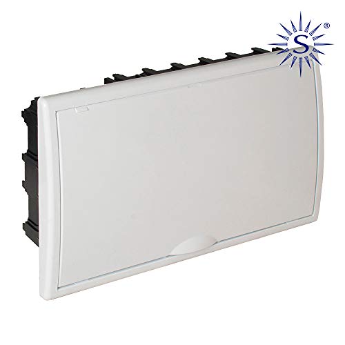 caja para ICP, 1-4 elementos, distribución hasta 12 elementos, empotrar, IP40, ideal para instalaciones eléctricas en interiores.