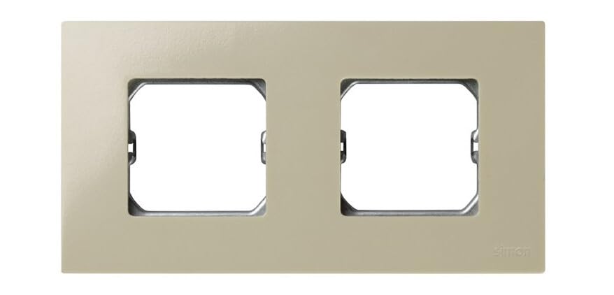 marco de 2 elementos 85x162 mm color marfil, ideal para instalaciones eléctricas y acabados estéticos en interiores.