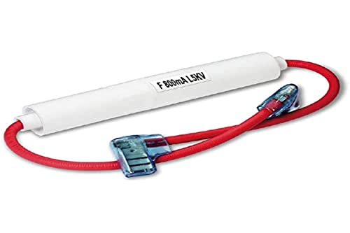 fusible para microondas 6x42mm 800mA/5KV, protege circuitos eléctricos y garantiza el funcionamiento seguro del electrodoméstico.