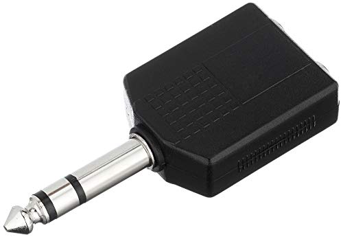 adaptador 6.3 x (2-6,3) con capacidades de conexión versátiles, ideal para audio y equipos electrónicos.