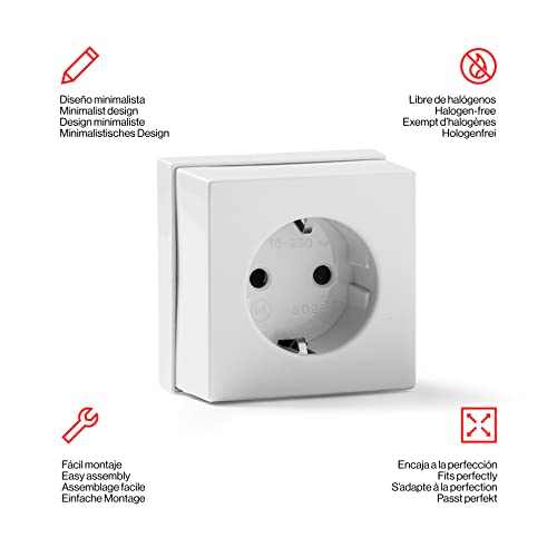 base superficial con tapete lateral blanco, apta para diversas aplicaciones y soporta diferentes superficies.