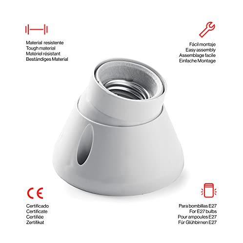 portalámparas Orientable, 181, diseño versátil y ajustable, ideal para iluminación focal en hogar o oficina.