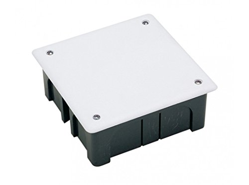 caja empotrar 100x100mm con tapa y tornillos, ideal para instalaciones eléctricas y conexiones seguras.