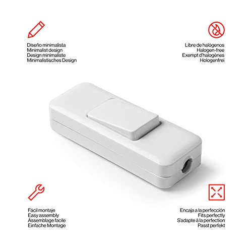 interruptor de paso blanco, 4402, diseño compacto, fácil instalación, ideal para controlar la luz en espacios domésticos y comerciales.