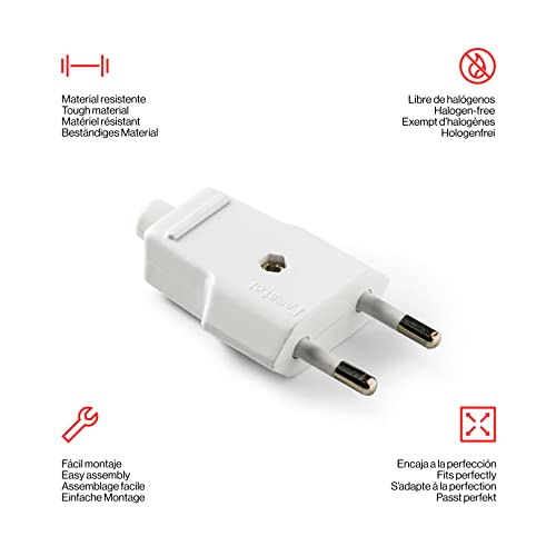 clavija aérea 4mm 10A, conexión segura y resistente, ideal para aplicaciones eléctricas y uso doméstico.