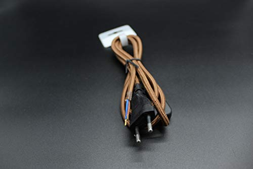 conexión de 1,5m con interruptor marrón, ideal para controlar iluminación y dispositivos eléctricos en hogares y oficinas.