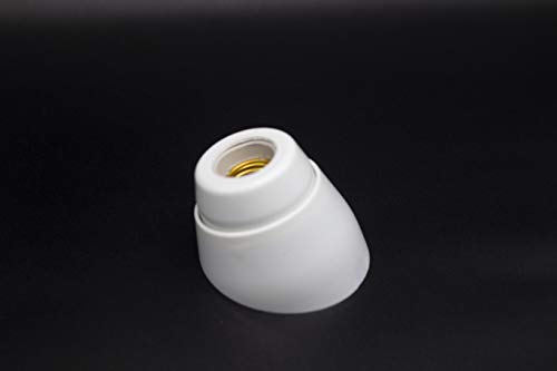 portalámparas curvo interior de porcelana, ideal para iluminación decorativa en hogares y espacios cerrados.